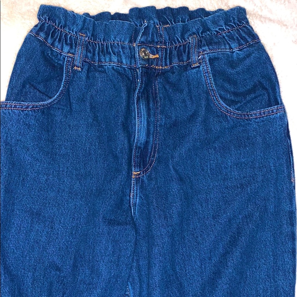 ZARA Paper Bag Blue Jeans - Picture 3 of 8